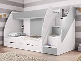 ML Bunk Bed Martin Grey with 2 Mattresses XL Fast Delivery UK view 2