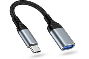 AILKIN USB C to USB 3.0 Adapert, OTG Adapter for Android, USB C Male to USB Female OTG Cable for iPhone 17/17Pro/Air/16 Pro/16e/16/15 Pro, iPad Air, Macbook Pro, Samsung Galaxy S25/S24/A35 5G and More