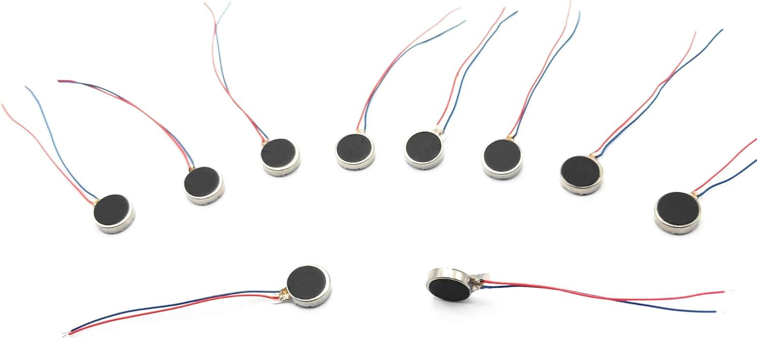 10pcs DC3V/0.1A 1.5V/0.05A 10x3mm Coin Mobile Phone Vibration Motor Flat Coin Button-Type Micro DC Vibrating Motor - - 