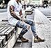 Men's Distressed Destroyed Ripped Slim Fit Skinny Stretch Denim Jeans