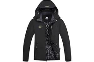 INVACHI Men's Warm Winter Coat Waterproof Mountain Ski Jacket Windproof Detachable Hood Raincoats