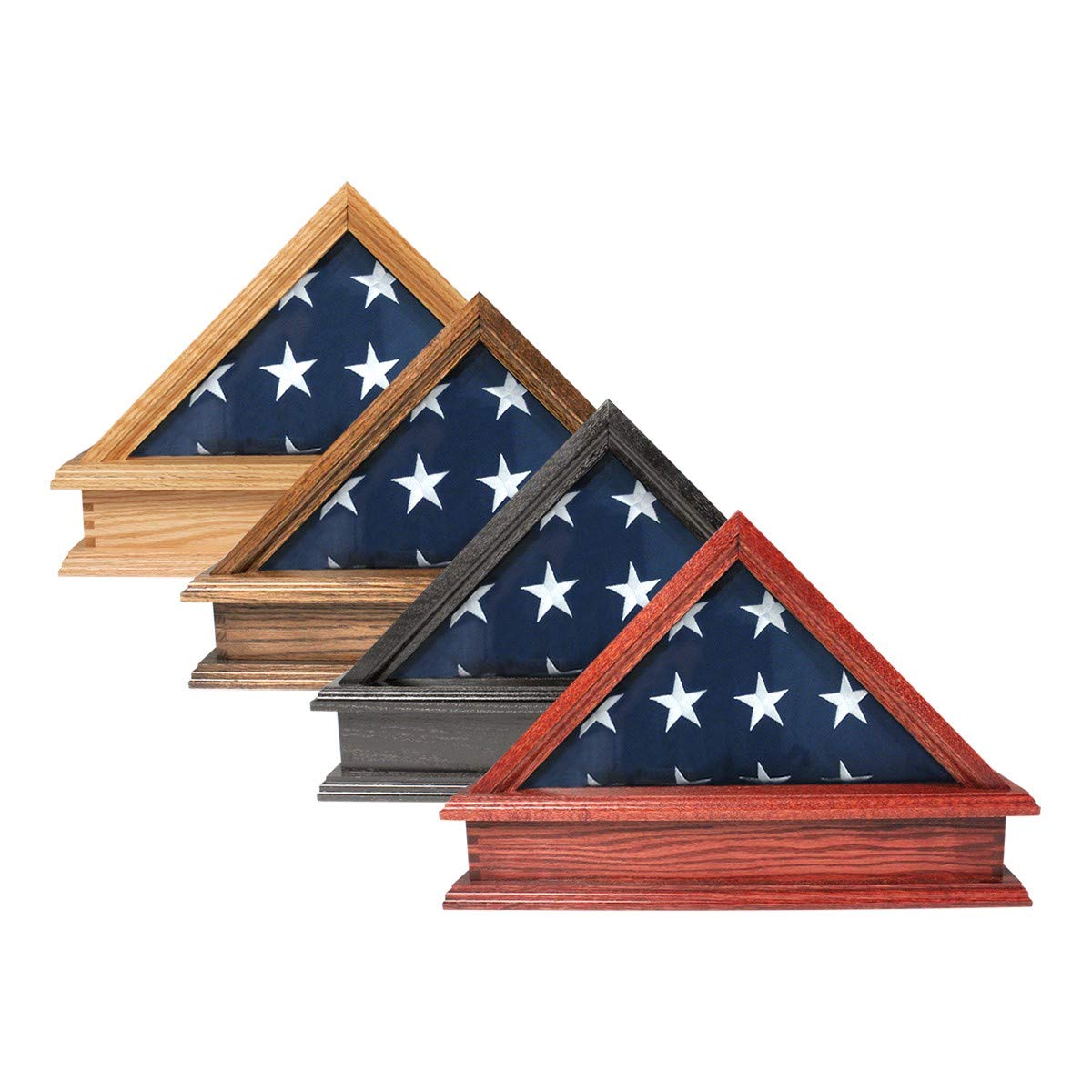 Super Tough Solid Oak Flag Case & Pedestal for 3' x 5' Flag