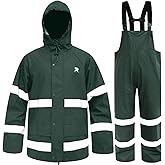 RainRider Rain Suits for Men Waterproof Rain Jacket Coat Pants Heavy Duty Women Fishing Rain Gear Workwear