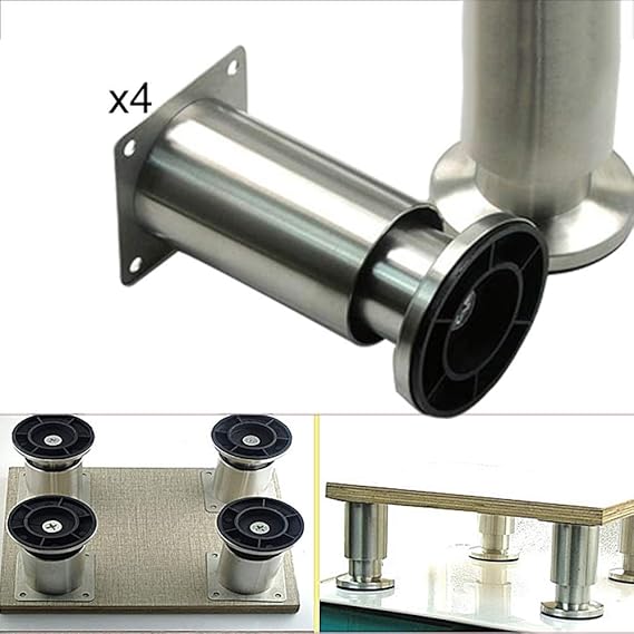 Möbelbeine 4 Stück Hochleistungs-Schrankbeine Edelstahl Stützfüße