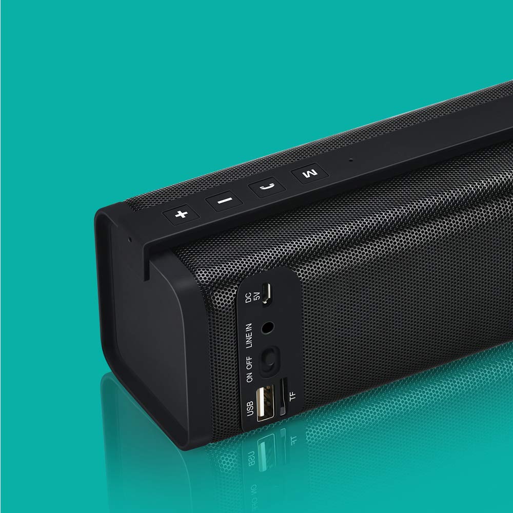 GEVALA Stereo Sound Bluetooth Speaker with Real 10W Dual Full-Range Drivers, Patented Bass Port and Fine-Tuned Digital Signal Processor, Heavy Wireless Speakers for Cellphone, Laptop, and More