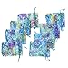Mudder 100 Packs Coralline Pattern Organza Gift Bags Party Wedding Favor Bags Jewelry Pouches, 4.7 x 3.5 Inch, Blue