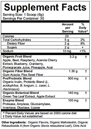 Dr.Colbert's Organic Supremefood® Twin Pack - One Fermented Green Supremefood Apple Cinnamon Flavored Veggie Blend, (30 Day Supply) + One Organic Red Supremefood® with Probiotics (30 Day Supply)