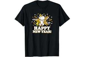Peanuts - Snoopy and Woodstock Happy New Year Confetti T-Shirt
