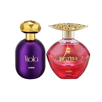 Ajmal Viola EDP Fruity Floral Perfume 75ml for Women and Regina EDP Floral Fruity Perfume 100ml for Women + 2 Parfum Testers FREE