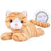 SuzziPals Heatable & Coolable Orange Cat Stuffed Animals, Cute Microwavable Heating Pad Plushies for Soothing & Relaxation, Stuffed Cat Plush Toys, Orange Cat Plushie Toys Gifts