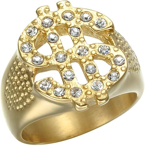 Amazon Co Jp メンズリング クリスタルダラーデザインメンズ