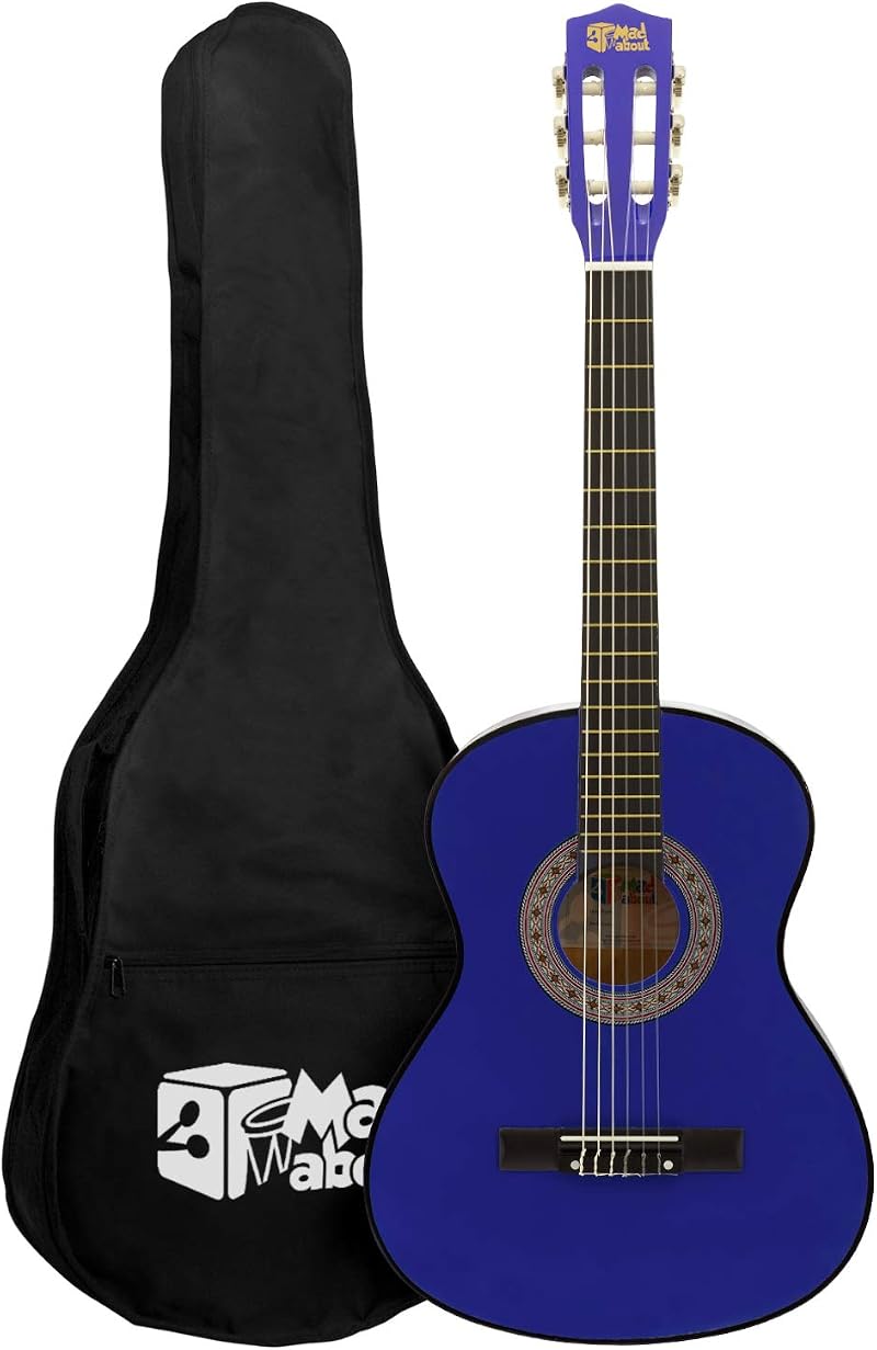Mad About MA-CG02 3/4 Classical Guitar Blue with Case 6 Months Lessons