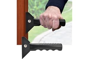 iGuerburn Doorway Flip Assist Handle, Door Assistant Support Grip Handle, Doorway Stair Assist Grab Bar for Elderly or People Who with Balance Issues - Supports Up to 300 Pounds (2 pack)