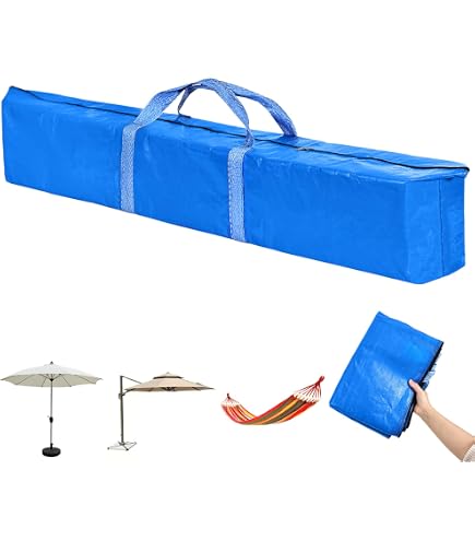 Heavy Duty Patio Umbrella Storage Bag Waterproof, 67”X8”X8” Portable Outdoor Umbrella Carrying Bag with Durable Zippers for Poolside Deck Table Cantilever Umbrella, Black : Patio, Lawn & Garden