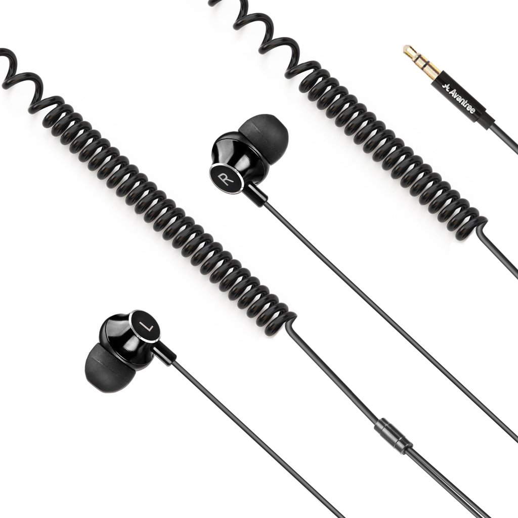 Headphones for TV with Long Cord Earbuds, 12FT/3.5M Extension Cable