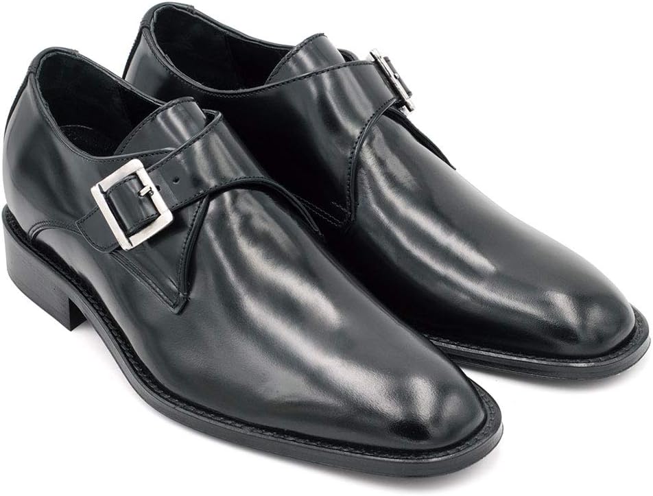Elevator Shoes with Invisible Insole, Height Increasing Shoes for Men. Be Taller 2.75 inches / 7 cm. Model Bari