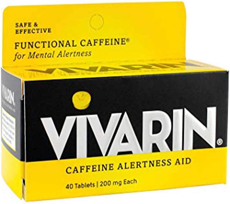 Tablets Alertness Aid, 40 Count, 1 Box (Update Version)