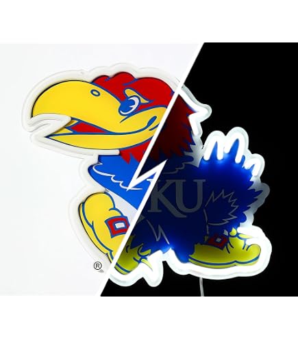 Amazon.com: Saturday Neon Officially Licensed NCAA Kansas Jayhawks