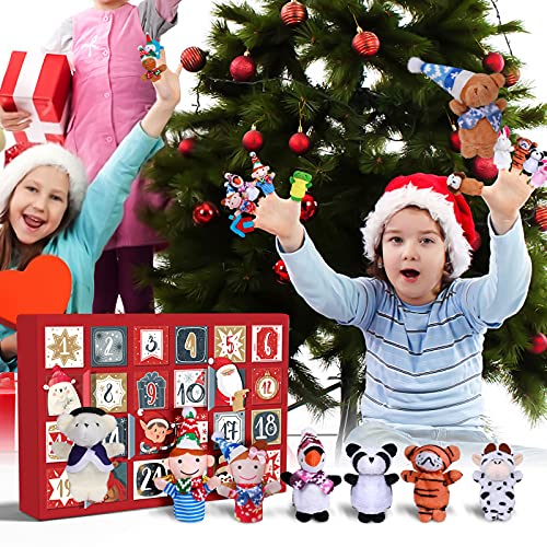 G.C 2021 Advent Calendars with Cute Finger Puppets Doll Animal Toy