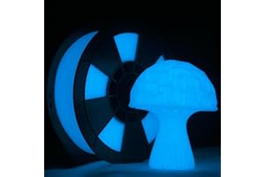 ZIRO Glow in The Dark Filament, PLA Filament 1.75mm, Luminous 3D Printer Material, Strong Glow Effect 1KG(2.2lbs) Spool, Dimensional Accuracy +/- 0.03mm, fit Most FDM 3D Printers, Blue
