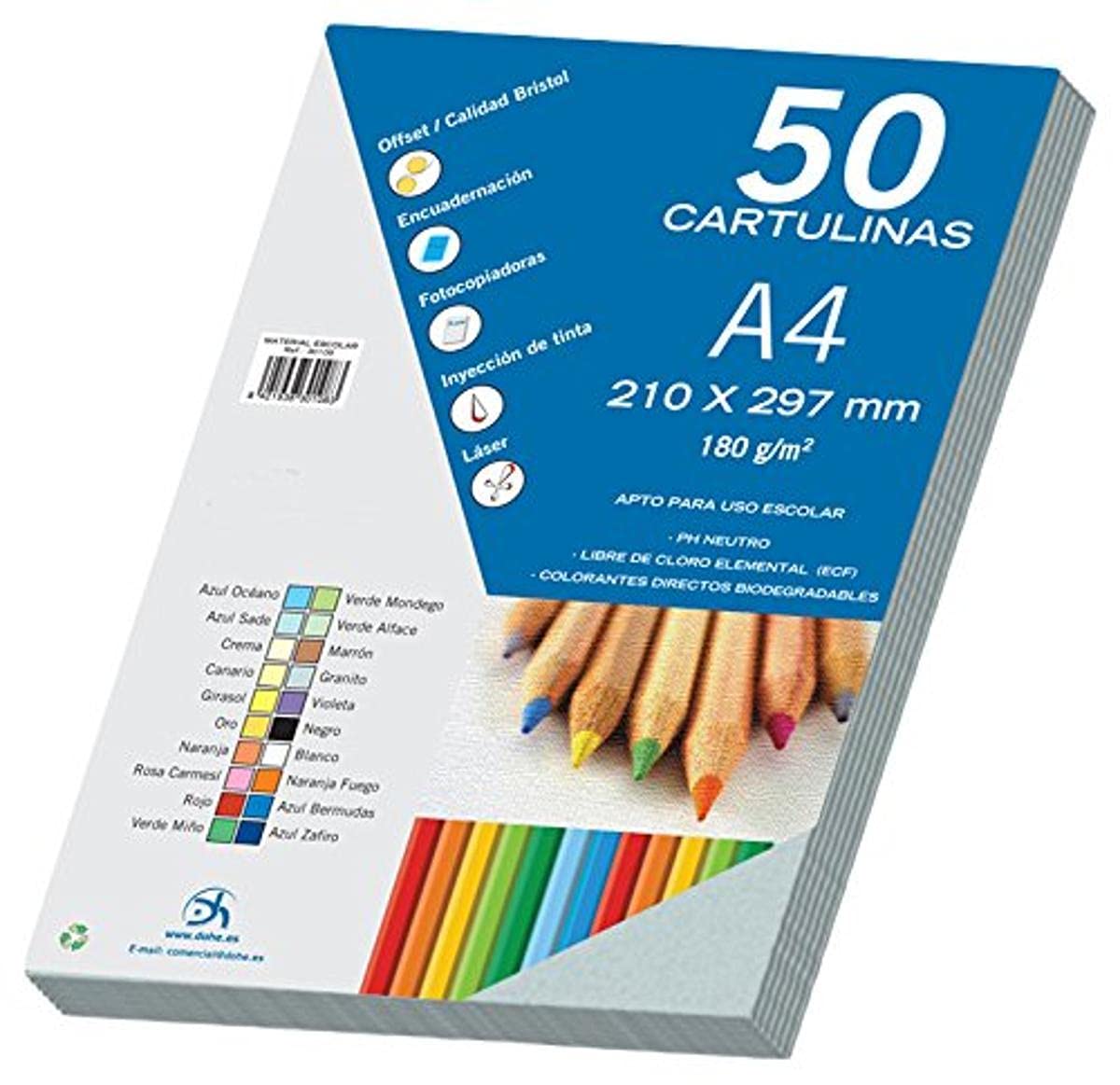 Dohe – Pack of 50 Pieces of Card, A4 Granite — image 1