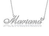 AOLO Mariana Heart Name Necklace Silver Stainless