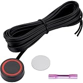AOLIHAN 12V/24V Round Waterproof Momentary Car Horn Push Button Switch | with Pre-soldered Wires and Quick Connector, for UTV RZR ATV Polaris Ranger Car Auto Motor Train Boat Marine