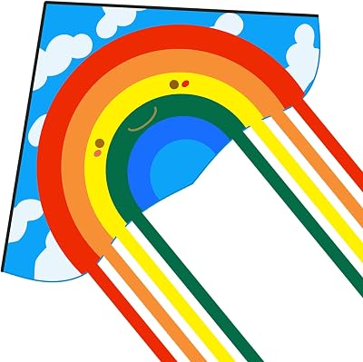 HONBO Rainbow Delta Kites for Adults Beginners Easy to Fly Kit