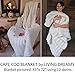 Living Dreams Yarn ELEGANCE Super Bulky MERINO SILK for Needle Knitting and Crochet. Luxuriously Soft Pencil Roving Yarn for Cozy Chunky Knits. Ivory