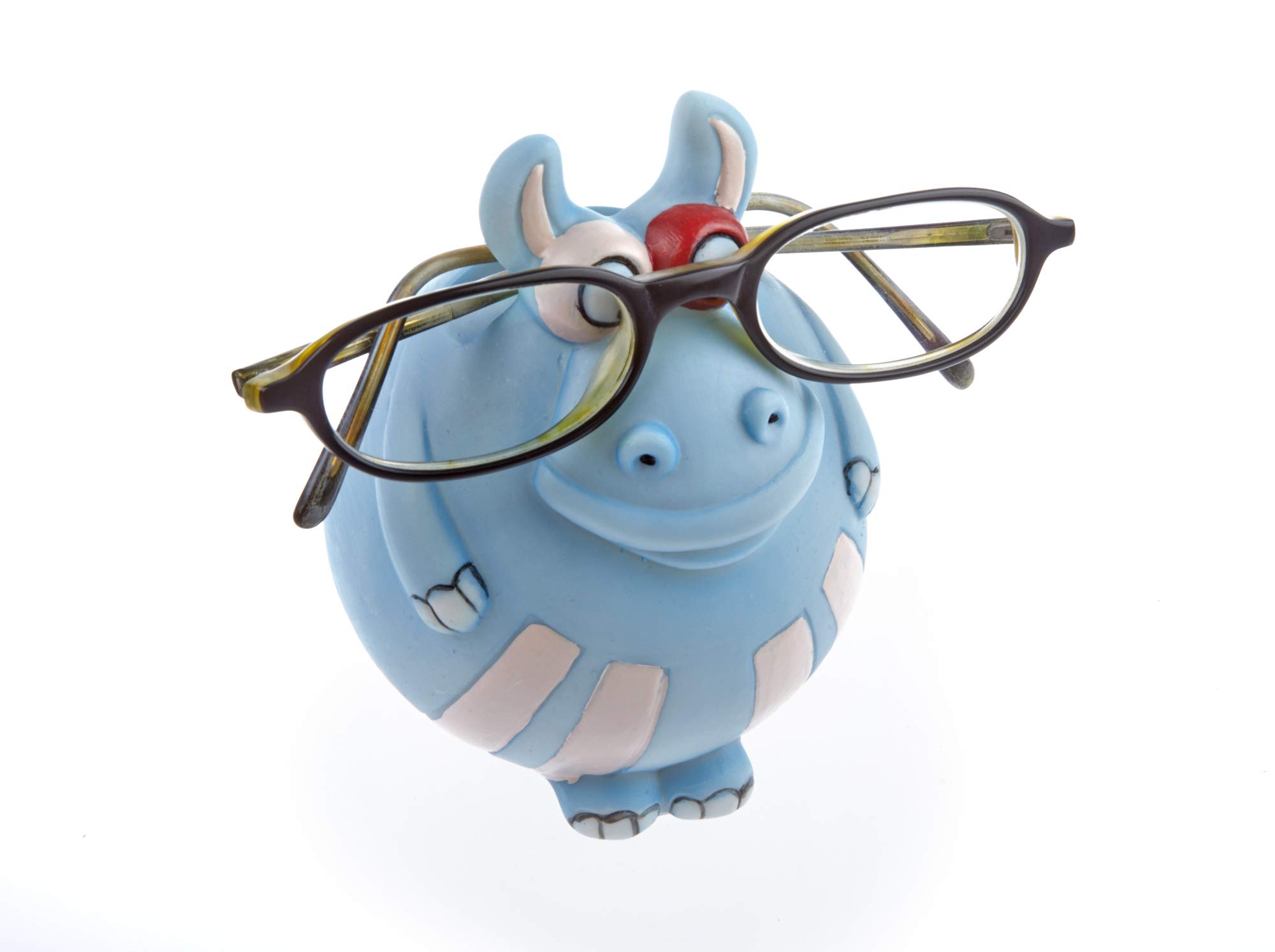 by-Bers Glasses Holder Owl Owl Hand-Painted Funny for Fun and Young at Heart A Beautiful Design Piece Made of Polyresin (Glasses Hippo)