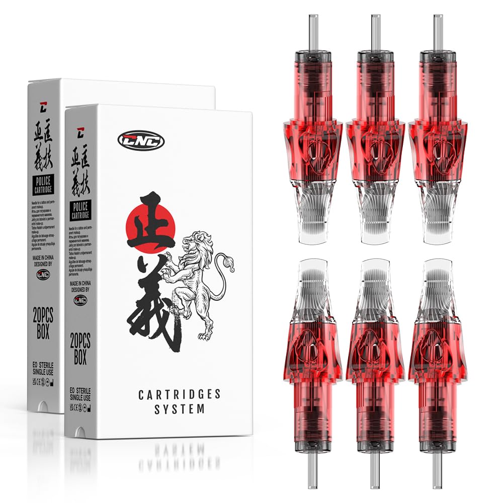 CNC 40Pcs Tattoo Cartridges Needles Disposable Mixed #10 Bugpin Curved Round Magnum 7RM 9RM 11RM 15RM Tattoo Needles EN04R-40KIT-LL