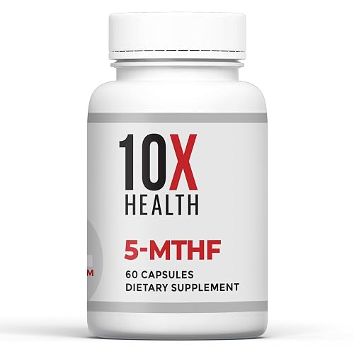 Magnesium Folate 10X Health 5-MTHF Methylfolate - Methylated Folate & Magnesium for ...
