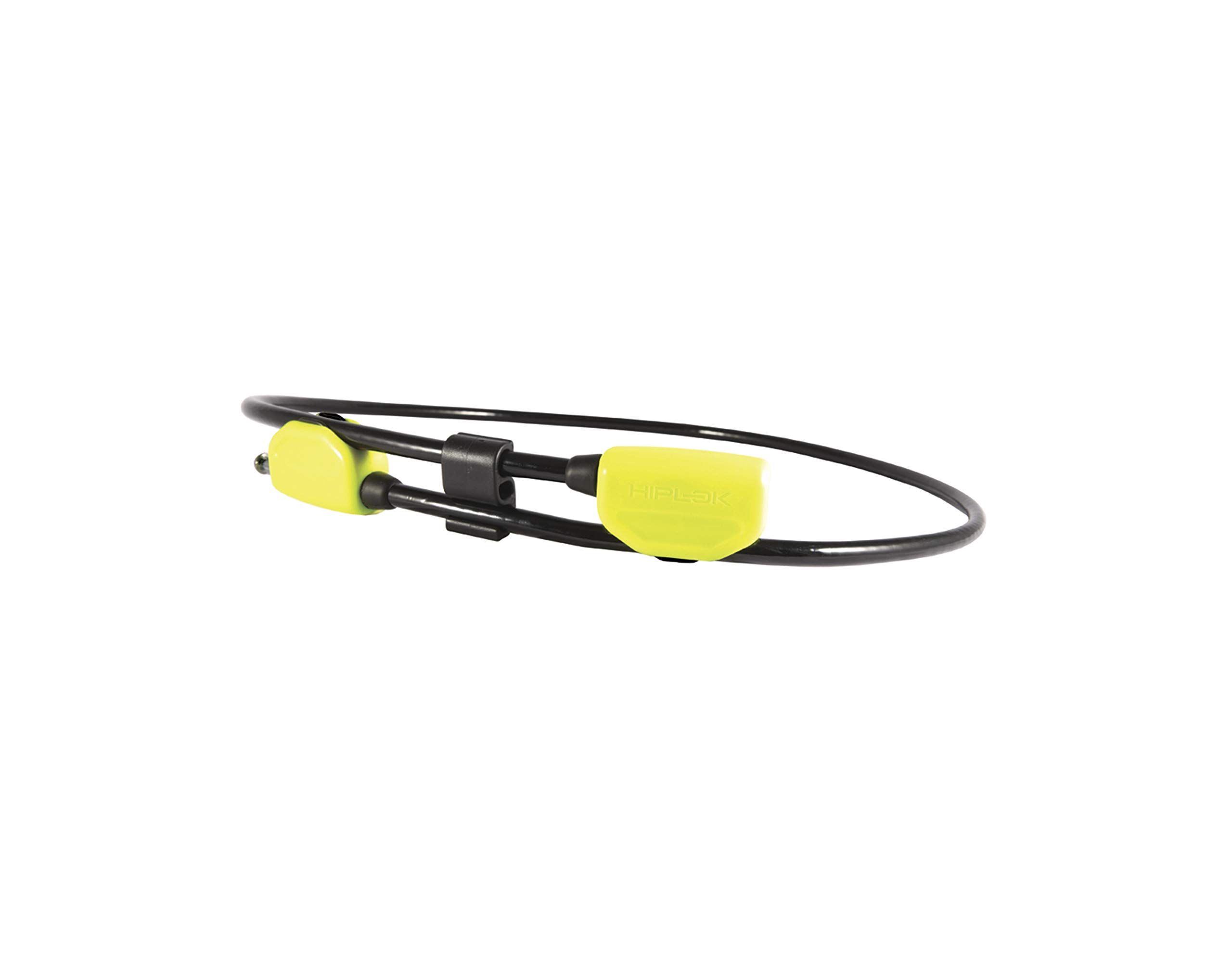 Hiplok POP Bike Cable Lock - Lime. 10mm Braided Steel. 130cm Locking Length. Bicycle Cable Lock with Push & Click Mechanism