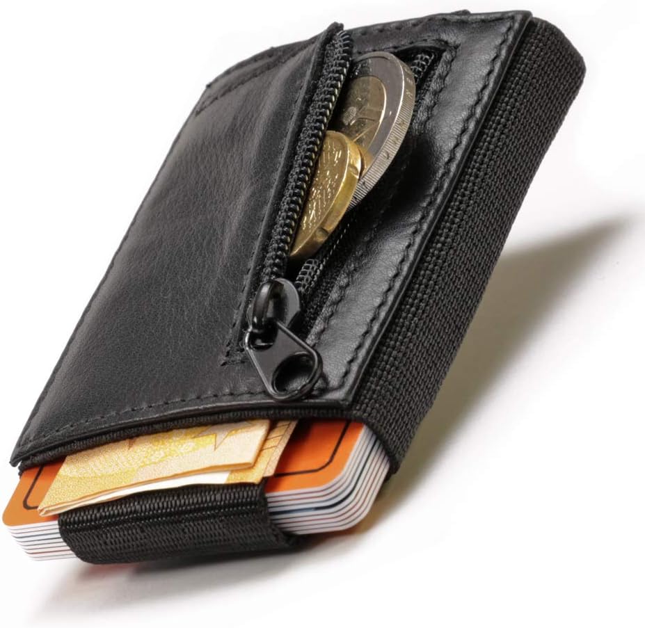 Fa.Volmer ® Vista Men's Card Wallet in Genuine Leather, Black, Vista 1 - Image 3