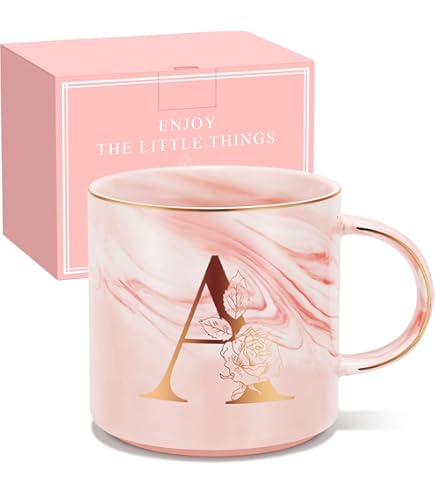 Fringe Studio Artisan Stoneware Mug - White Floral Design 13oz Prairie Collection