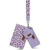 Montana West X Wrangler Keychain Wristlet Wallets for Women Dual Pouch Wristlet with Zipper Coin Purse Large Capacity and Easy to Carry
