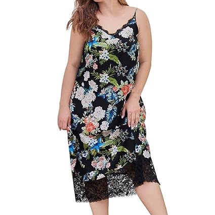 Yebutt Frauen Sommer Neue Größe V-Ausschnitt ärmellose trägerlosen böhmischen Spitze Saum lässig Trägerkleid