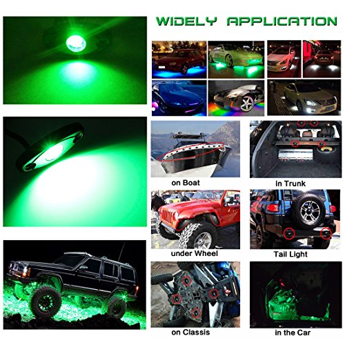 10-Pack Waterproof Red LED Rock Lights For ATV SUV Off-Road Truck Underbody – 9W