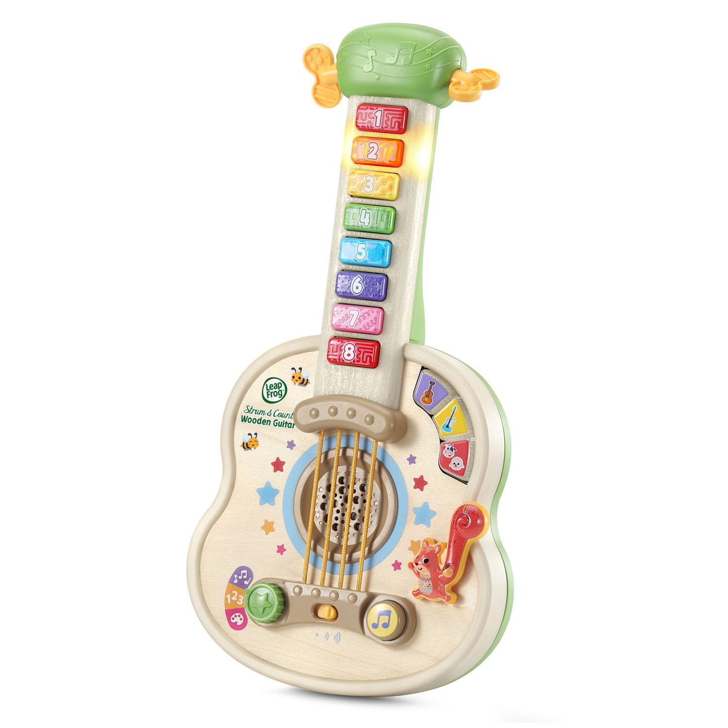 LeapFrog Strum and Count Wooden Guitar, Musical Toddler Toy