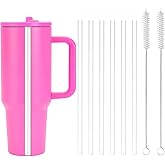 Replacement Straws for Hydrojug Traveler 32 oz, Reusable Plastic Straws with 2PCS Straw Cleaner Brushes Compatible with HydroJug Accessories