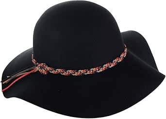 Felt Braided Trim Floppy Wool Hat 