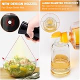 PLACHIDAY Olive Oil Sprayer 180ML Glass Bottle with Brush - Black view 5