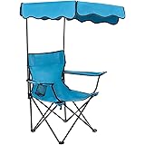 Outdoor Camping Chair, Beach Chair with Canopy Shade, Portable & Folding Camping Chair with Shade Canopy, Heavy Duty Canopy C