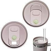 Tumbler Lid for Stanley - 40 oz Tumbler Lid Replacement, 2 Pack Reusable Cup Lids, Slider Lid Straight Drink, No-Spill Sliding Tumbler Covers for Stanley Quencher H2.0 40oz accessories(Almond)