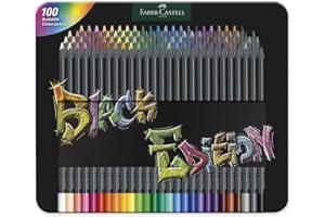 Faber-Castell Black Edition Colored Pencils, Classic 1 Count (Pack of 100)