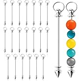 Fampery 20Pcs Beadable Keychain Bars - Blanks Creative Cute Keychains - Purse Keychains for Women Man - Making Supplies for DIY Crafts Jewelry Making Key Chain Bars Accessories