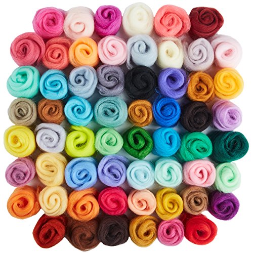 60 Colors Wool Roving | Felting Wool | Yarn Roving | Roving Wool | Needle Felting Wool | Fibre Wool | Discovering DIY