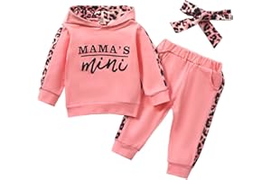 i-Auto Time 4Pcs Newborn Baby Girl Clothes Mama's Mini Romper+Deer Pants+Hat+Headband Christmas Outfits Set