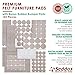 Seddox Premium Furniture Set with Bonus Rubber Bumper, Heavy Duty Extra Adhesive Hardwood Floor Protectors, Felt Chair Leg Pads for Wood and Laminate Floors, Large, Beige, 152 Piece