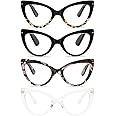 MMOWW Cat Eye Reading Glasses Fashion Cute Reader for Women